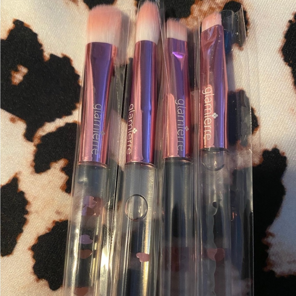 Glamierre 5pc Pink Luxe Glitter Eye Brush Collection - Picture 4 of 5